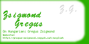 zsigmond gregus business card